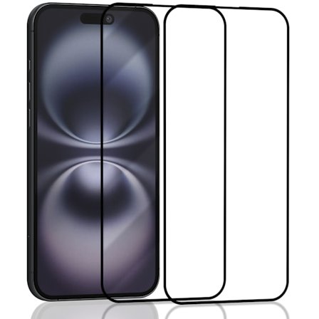 2-Pack IPHONE 16 Skærmbeskyttelse - Hærdet Glas 9H - Super kvalitet 3D