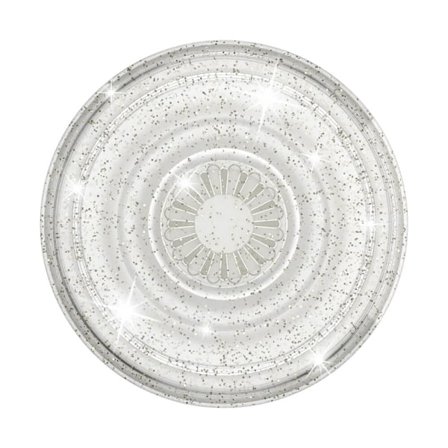 POPSOCKETS Clear Glitter Silver Avtagbart Grip med Ställfunktion