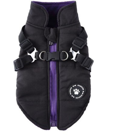 Vedenpitävä lämmin koiran talvitakki valjailla, vedenpitävä koiran takki pienille, keskikokoisille ja suurille koirille, labradorille, chihuahua-