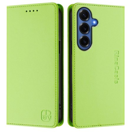 RINACASIS Samsung Galaxy S26+ Plånboksfodral Konstläder RFID Skydd - Grön