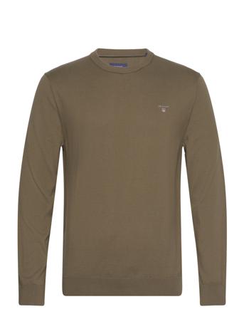 Cotton C-Neck Khaki GANT