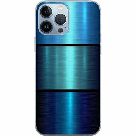 Apple Iphone 14 Pro Max Genomskinligt Skal Blue Metallic Strip
