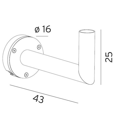 Norlys 154 Veggfeste for Visby og Nice Grafitt, Belysning