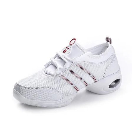 Damesko Pustende Slip-On Dansesko Sklisikre Løpesko 2G815 Hvit 34