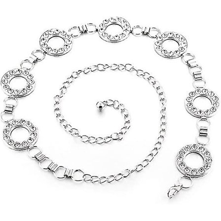 Rhinestone Bælte til Kvinder, Damer og Piger - Diamant/Rhinesten