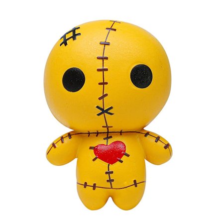 Squeeze Toy Horror Doll Design för stress relief Brwon Yellow