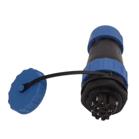 Vanntett støpselkontakt 380V 45A bakmuttersveising Gratis flystrømkontakt 6 pins, kontaktstørrelse 2,8x6mm