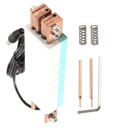 Integroitu pistehitsauskone automaattisella liipaisimella 18650 minipistehitsaukseen (valkoinen)