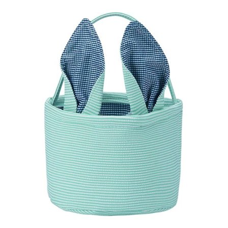 Kampanjrea påskkorg Seersucker Äggjakt Kanin Förvaring Present