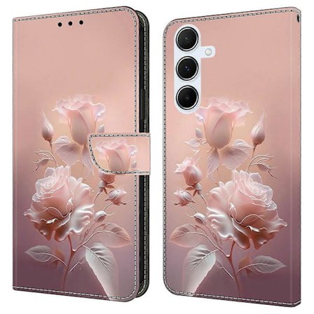 Samsung Galaxy A56 5G/A36 5G -kotelo, kuvioitu, pudotussuojattu nahkainen lompakkokotelo