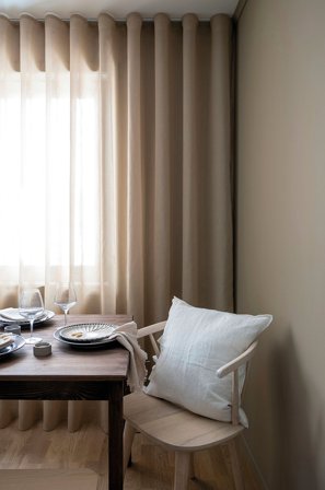 Hasta - Gardin Viska 268x280 cm - Beige - Hanklängder - 268X280 - Från Homeroom