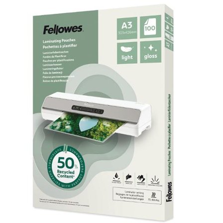 FELLOWES Laminat A3 Light 100/fp - Lyreco - Kontorsmaskiner - Laminering - Laminat - A3