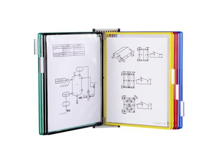 TARIFOLD Väggställ magnet A4 inkl 10 panel - Lyreco - Kontorsmaterial - Till skrivbordet - Bordsställ och panelsystem