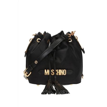 Moschino Branded Shoulder Väska svart, Dam, Dam, Storlek: ONE SIZE