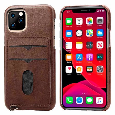 iPhone 11 Pro - Genomtänkt Leman Skal med Korthållare