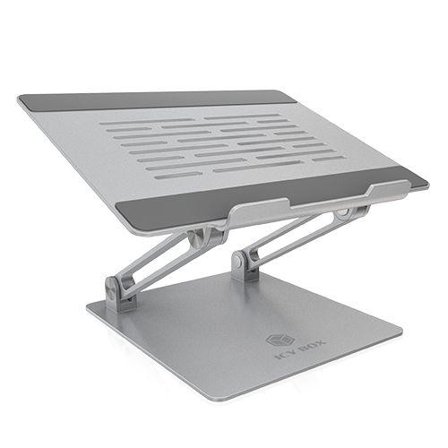 ICY BOX IB-NH300, Notebookhalter höhenverstellbar, Aluminium, für Notebooks bis 17" (43 cm)