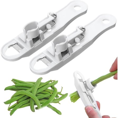 ING 2-delt bønne universal kutter, bønnekutter, bønnekutter, hvit, grønn