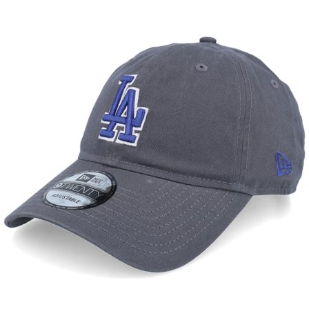 New Era - MLB Grey unconstructed Czapka Z Daszkiem - Los Angeles Dodgers MLB Core Classic 9TWENTY Grey Dad Cap @ Hatstore