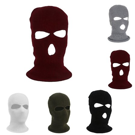 Fuld Ansigt Ski Strik Maske Bomuld Hat Balaclava Strik Hat Militær Maske Fest Maske