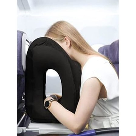 Rejsepude Opgraderet Luftpude Oppustelig Nakkestøtte Nap Puder Til Fly Fly Puder Blød Havestøtte (FMY)