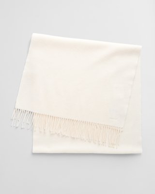 GANT - Vevd ullskjerf til dame cream