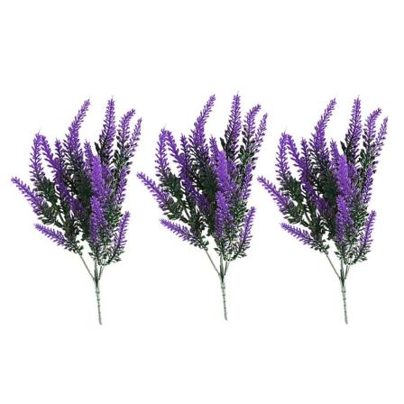 3 stk Kunstige Lavendelspray Blomster Bryllupsbukett Lavendel Kunstig Blomsterbukett 35cm 35cm