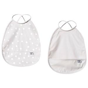 Buddy & Hope 2-Pack Gray Polka Dots Bib One Size - Baby feeding - One size - Yellow - Junge