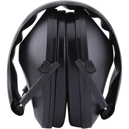 Støydempende hodetelefoner Lydtette Foldbare Hodebånd Ørepropper Beskyttende Øre Støyfare for Industriarbeid, Skyting, Jakt (Svart)