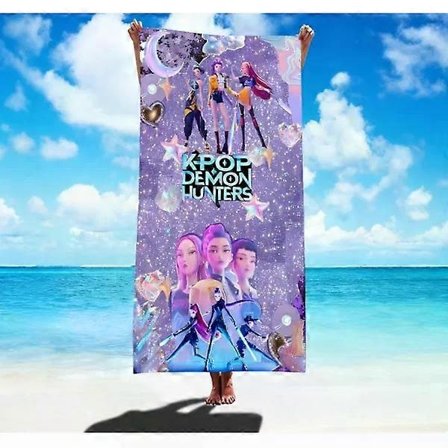 K-POP Demon Hunter Girls Serie Mikrofiber Absorberende Strandhåndklæde Hurtigtørrende Håndklæde AL250908419 AL250908419 75*150cm