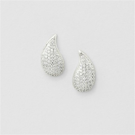 Tear Drop Studs - Sterling Silver - Safira