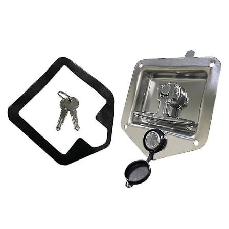 T-formet Håndtagslås Rustfrit Stål Trailer Værktøjskasse Lås Tyverisikret Foldbar Lås Tilbehør Til
