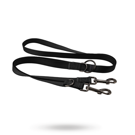 Dogman Nylonkoppel Iris multi - Svart - Hundkoppel- För stora hundar