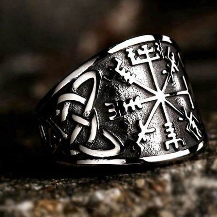 Ring - Norse Mythology - Vegvisir - Stainless steel - High quality