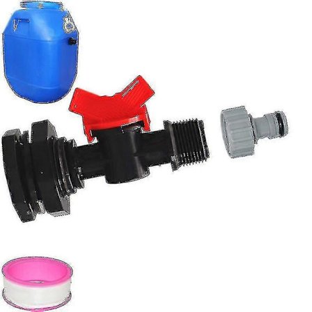 Nya modeller Helt ny 1000 liters IBC vattentank med S60x6 adapterventil och 3/4-yvan (endast kran)[alj] (LGL)