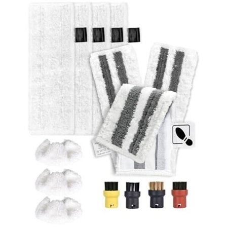 Kärcher Höyrypesurin Lisävarusteet 14-osainen Yhteensopiva SC2 SC3 SC4 SC5 - 4 Lattiarättiä 3 Hiontatyynyä 3 Käsirättiä Suutin 4 Pyöreää Harjaa