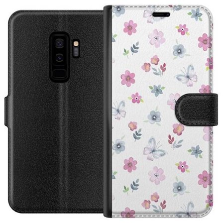 Plånboksfodral till Samsung Galaxy S9+ med Blommor och fjärillar
