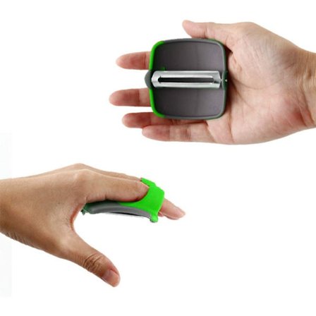 Praktisk kartoffelskræller på fingeren - Grøn