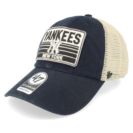 47 Brand - MLB Blå trucker Caps - New York Yankees MLB Four Stroke Clean Up Vintage Black @ Hatstore