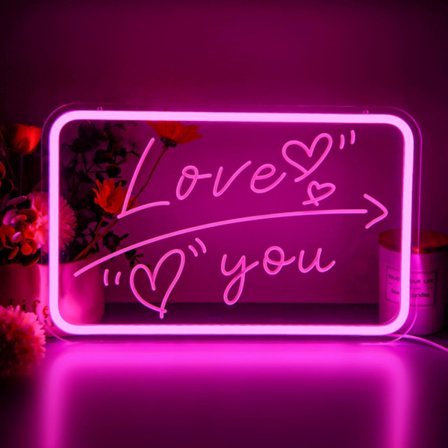 Love You Neonkyltti LED Ystävänpäivälahjat Ystävänpäivä Neonvalot Seinäkoristeeseen Himmennettävä Rakkaus Häihin Syntymäpäiväjuhliin Pariskunnalle 