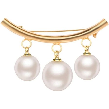 2 STK Enkel Imitation Perle Dekorativ Broche Kvindelig Trøje Corsage Nål Spænde Tøjtilbehør