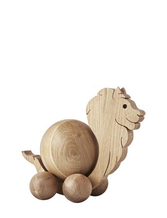 Spinning Lion - Medium Home Decoration Decorative Accessories-details Wooden Figures Brown ChiCura