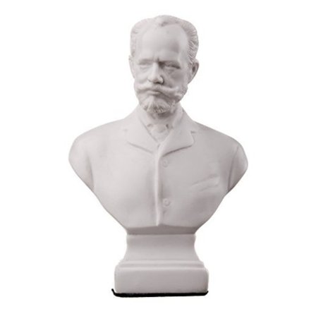 Skulptur af statue af marmor buste Russisk komponist Pyotr Tchaikovsky 12 cm