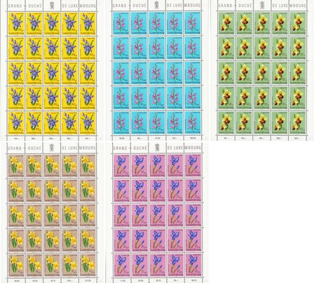 Luxembourg 1976 - MICHEL 936-940 - Postfrisk ark