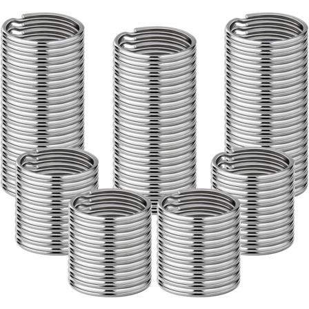 Pakke med 100 Runde Nøgleringe i 20mm, Hård og Holdbar, Anvendes til Nøgler til Hjemme Bilnøgler Vedhæng DIY Kunsthåndværk...
