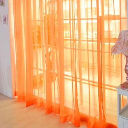 2 stk. ensfarvet tyl dør vindue gardin gardin panel ren tørklæde valancer eller