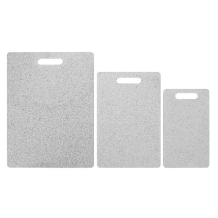 Imiteret Marmor Dobbeltsidet Skærebrætsæt 3 Dele