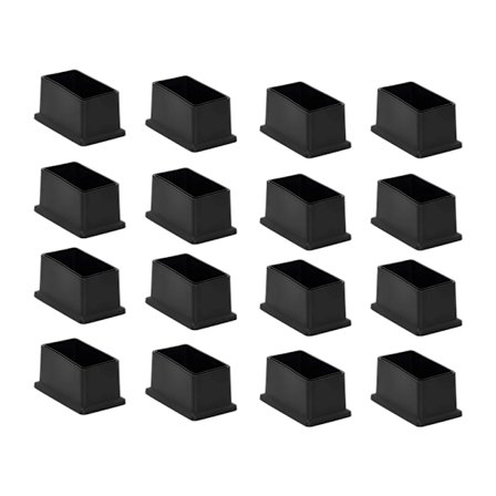 8-pack rektangulära stolsbenshättor i PVC som inte lämnar märken - golvskydd