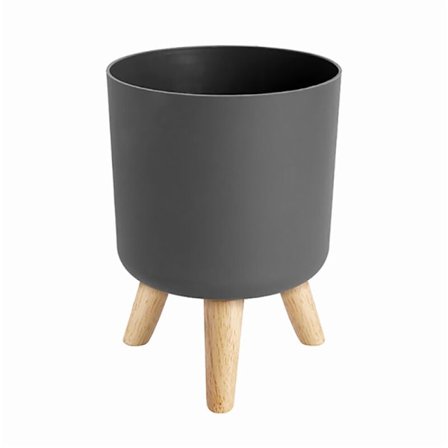 Moderne plantepotter med trebenholder soverom stue gulvstående blomsterpotte potte hjem hageplantere-1