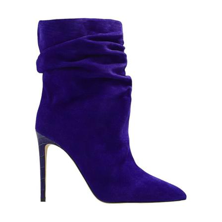 Paris Texas, Suede heeled ankle boots Paars, Dames, Maat:39 EU,leer