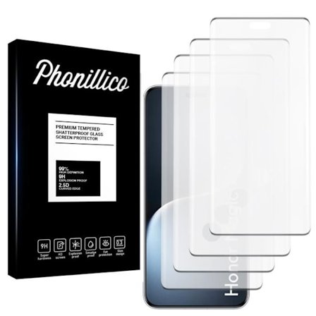 Hærdet Glas - Phonillico - Honor Magic 7 Pro 5G - Pakke med 4 - Ridsebestandig - Skærmbeskyttelse